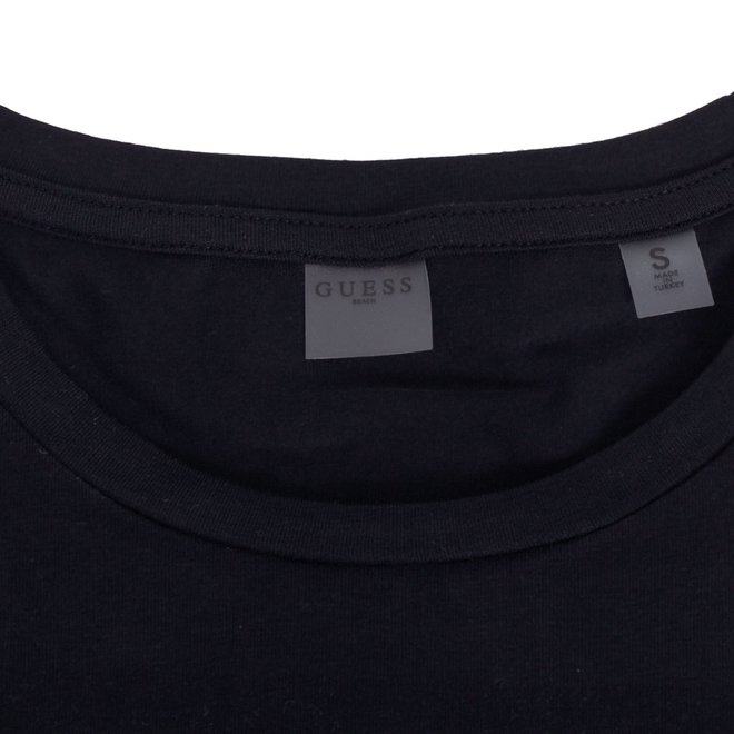 GUESS KOSZULKA DAMSKA T-SHIRT TRIANGLE RHINESTONES CZARNA E5GI08J1314 JBLK