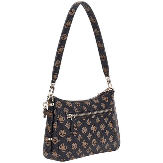 GUESS TOREBKA DAMSKA ECO ERICA TOP ZIP SHOULDER BAG BRĄZOWA HWEPG951018 MLO