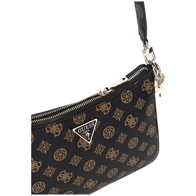 GUESS TOREBKA DAMSKA ECO ERICA TOP ZIP SHOULDER BAG BRĄZOWA HWEPG951018 MLO