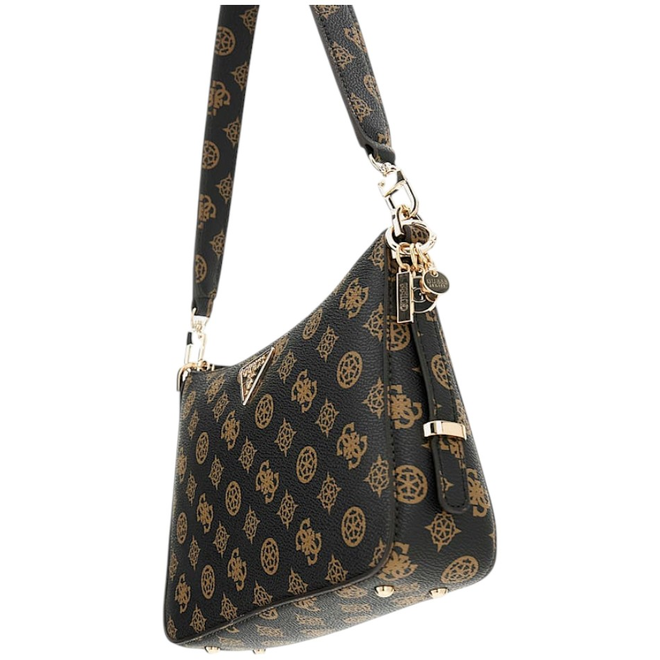 GUESS TOREBKA DAMSKA ECO ERICA TOP ZIP SHOULDER BAG BRĄZOWA HWEPG951018 MLO