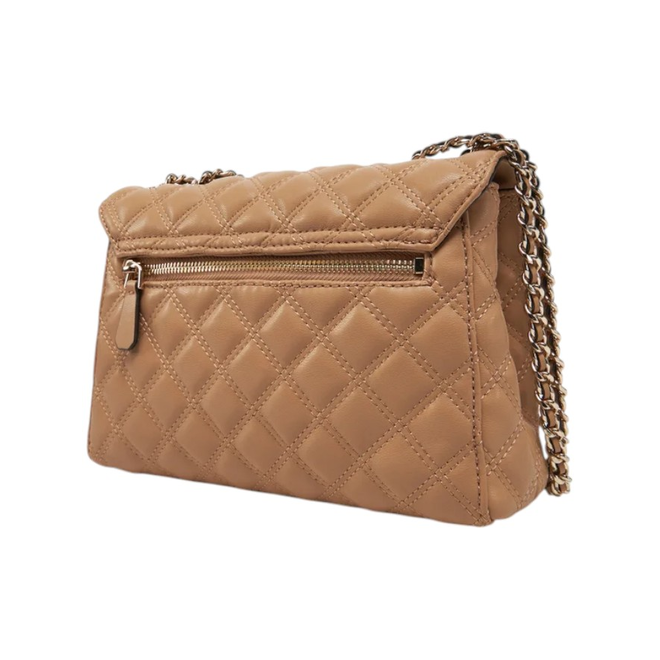 GUESS TOREBKA DAMSKA GIULLY 2 CMPRTMNT CNVRTBLE FLP BRĄZOWA HWQG8748200 BEI