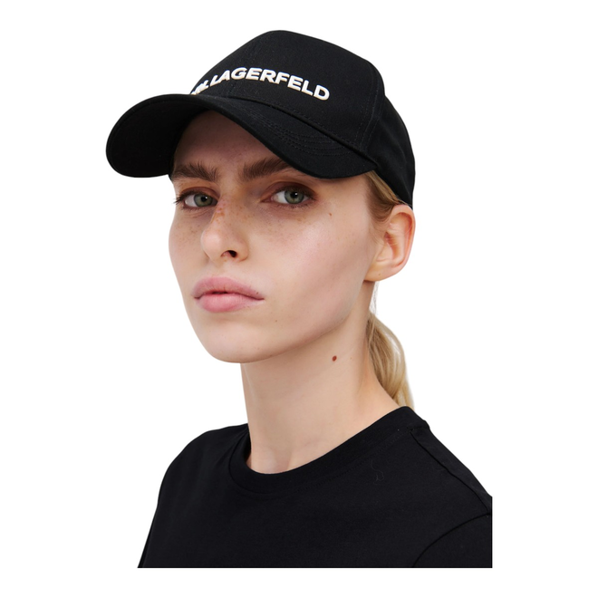 KARL LAGERFELD CZAPKA Z DASZKIEM K/ESSENTIAL CAP CZARNA A1W33071.JJ 999