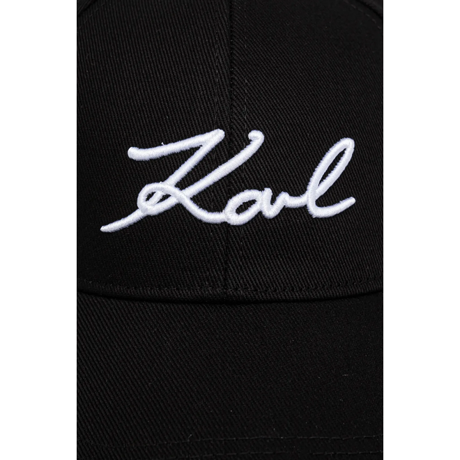 KARL LAGERFELD CZAPKA Z DASZKIEM K/SIGNATURE CAP CZARNA A1W33069.JJ 999