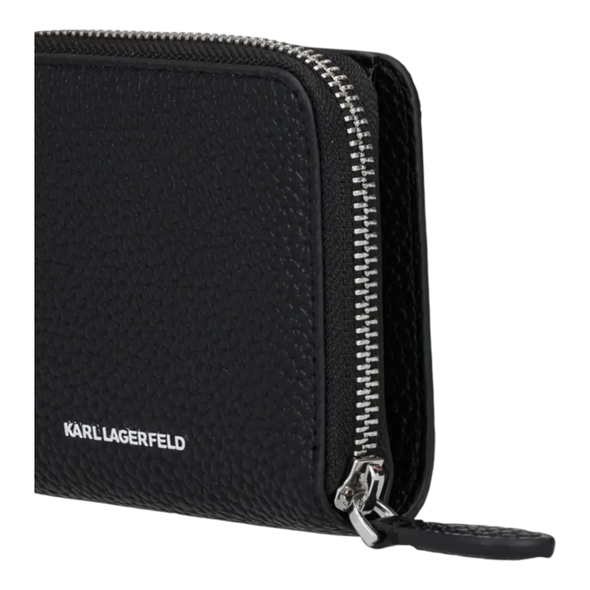 KARL LAGERFELD PORTFEL DAMSKI IKON PEBBLE MD BIFOLD WLLT CZARNY A1W32126.JJ 999