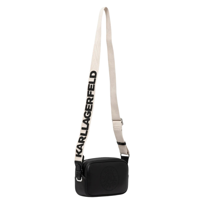 KARL LAGERFELD TOREBKA DAMSKA K/CIRCLE CAMERA BAG PERFORATED CZARNA A1W30024.JJ 999