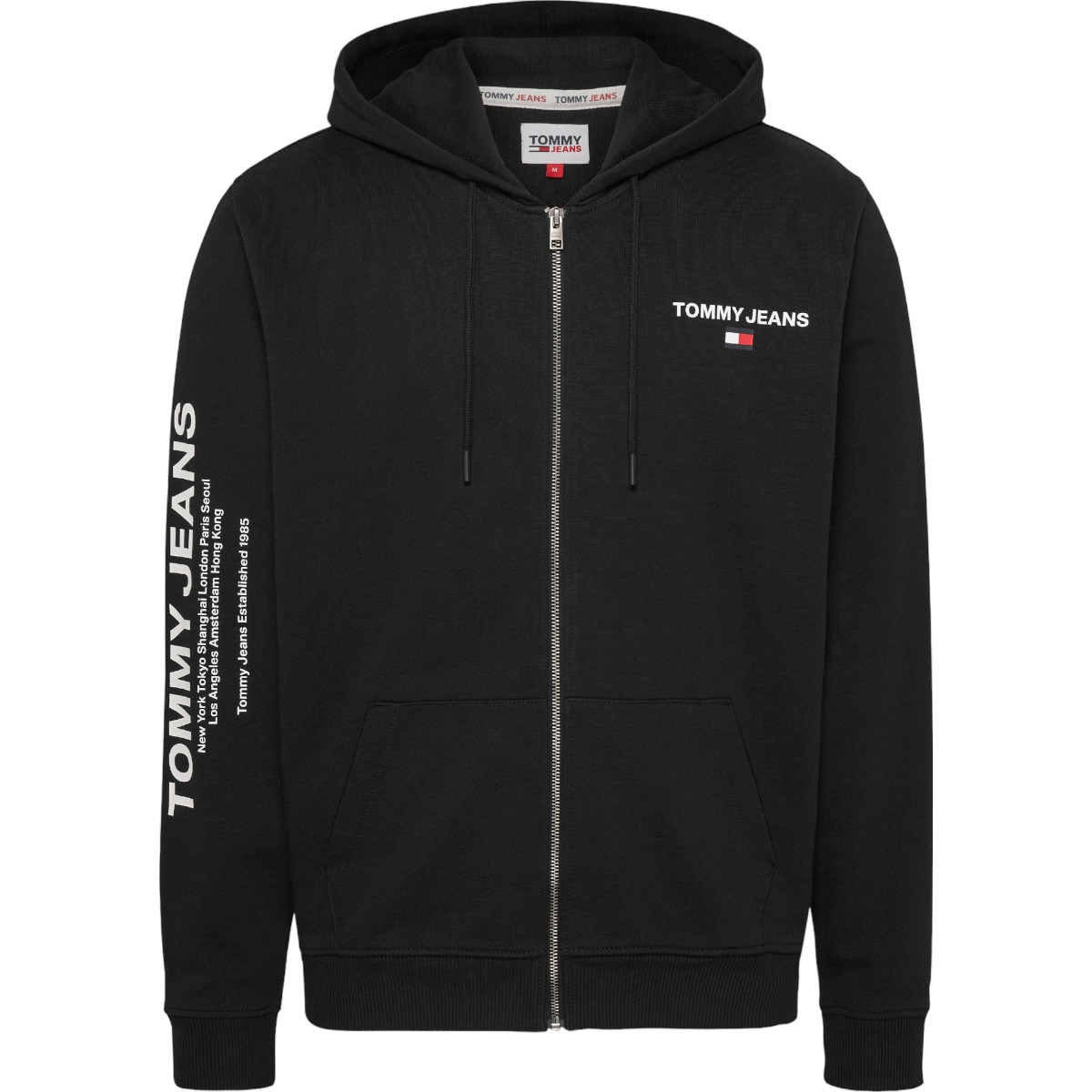 black tommy hilfiger zip hoodie
