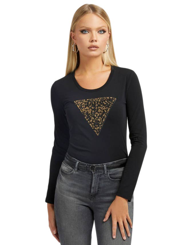 Guess Maglia Uomo ricamo logo in rilievo