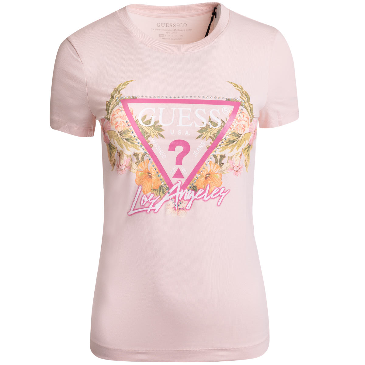 GUESS T-Shirt Rose Fille Garçon Bébé - Vêtement Mixte Loisirs Et Sport